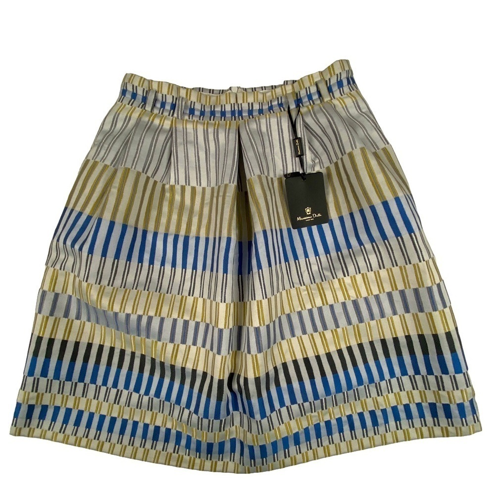 New Massimo Dutti High Waist Balloon Bubble Skirt Stripe Size 6 With Pockets!!!